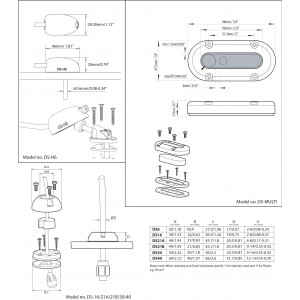 Scanstrut DS-MULITI Multi-Cable Deck Seal (Multiple Cables up to 18mm)