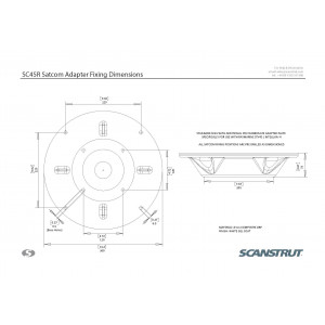 Scanstrut Satcom Antenna Mount for Raymarine 45STV and Intellian i4