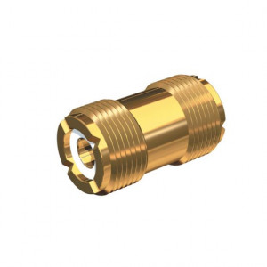 PL-258-G Gold Plated Brass Barrel Connector