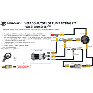 Autopilot Pump MKII fitting kit for Verado systems. Includes SteadySteer