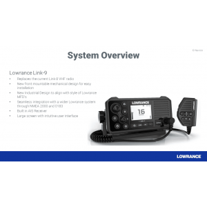 Lowrance Link-9 DSC VHF with built in Class B AIS Receiver