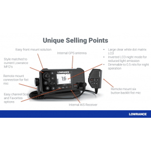 Lowrance Link-9 DSC VHF with built in Class B AIS Receiver