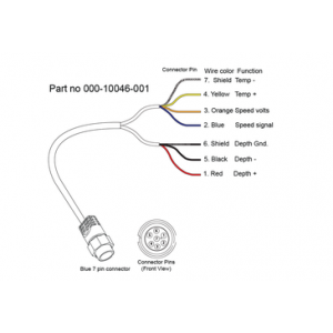 7-pin Blue to bare wires adapter cable