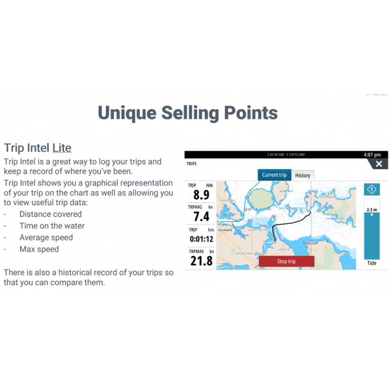 SIMRAD Cruise-9 with P79 In-Hull Transducer and Navionics+ Chart