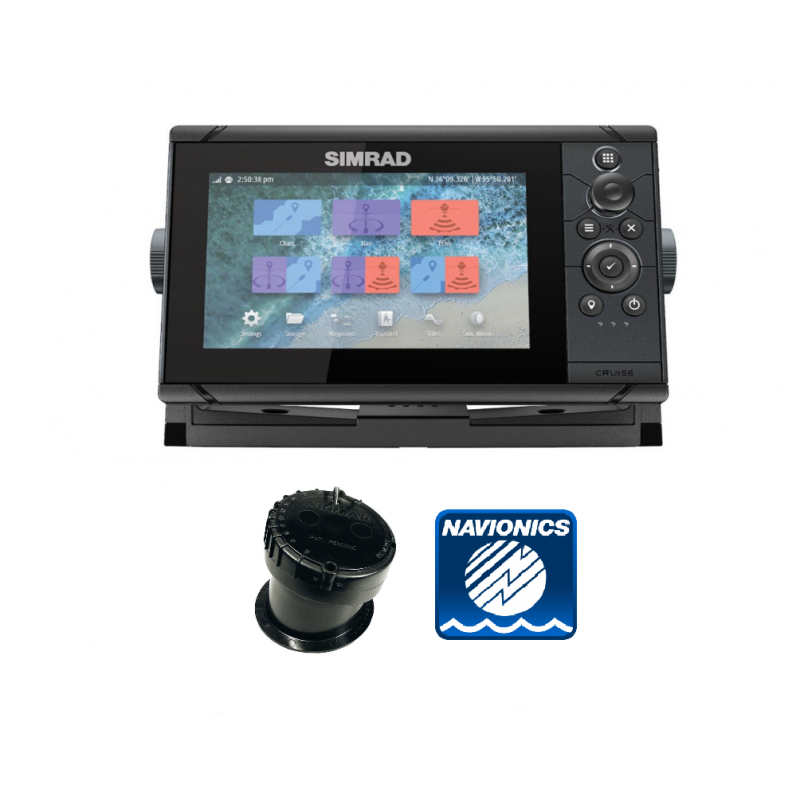 SIMRAD Cruise7 with P79 InHull Transducer and Navionics+ Chart
