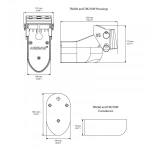 xSonic TM260 1kW 50/200kHz Transom Transducer