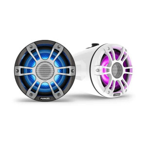 Fusion® Signature Series 3i 6.5" 230-watt CRGBW Sports White Marine Wake Tower Speakers 