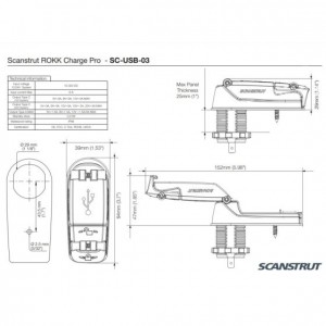 Scanstrut SC-USB-03 Charge Pro USB A & C Fast Charge Socket