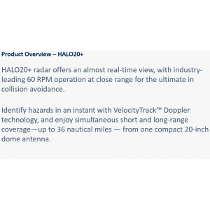 B&G HALO20+ Pulse Compression Radar