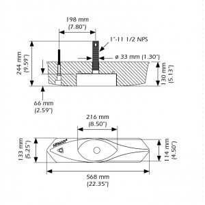 Airmar B260 1kW 50/200kHz Transducer