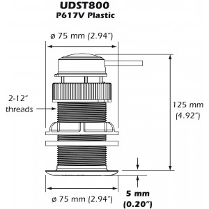 Airmar UDST800 P617V Ultrasonic Sensor with NMEA2000