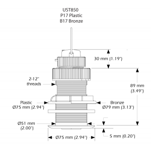 Airmar UST850 P17 Ultrasonic Sensor with NMEA2000